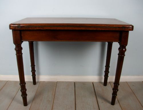A 19TH CENTURY MAHOGANY CARD OR GAMES TABLE - ADDITIONAL PHOTO 7