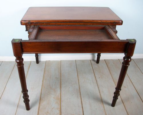 A 19TH CENTURY MAHOGANY CARD OR GAMES TABLE - ADDITIONAL PHOTO 8