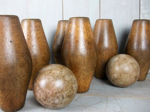 A FULL SET OF 10 C19TH SKITTLES - ADDITIONAL PHOTO 5