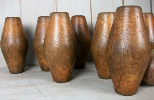 A FULL SET OF 10 C19TH SKITTLES - ADDITIONAL PHOTO 6