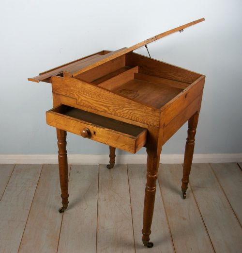 VICTORIAN OAK CLERK'S DESK - ADDITIONAL PHOTO 1