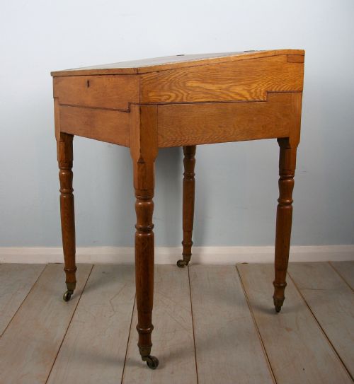 VICTORIAN OAK CLERK'S DESK - ADDITIONAL PHOTO 3