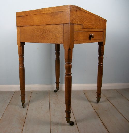 VICTORIAN OAK CLERK'S DESK - ADDITIONAL PHOTO 6