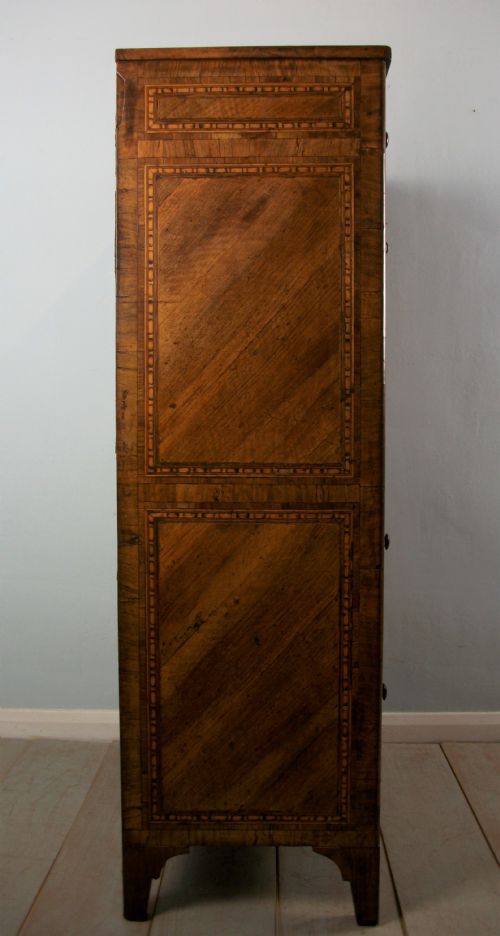 ITALIAN EARLY 19TH C WALNUT MARQUETRY SECRETAIRE ABATTANT ESCRITOIRE BUREAU - ADDITIONAL PHOTO 6