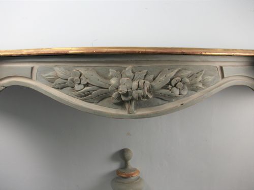 PAIR OF PAINTED AND GILDED ITALIAN CONSOLE TABLES - ADDITIONAL PHOTO 3