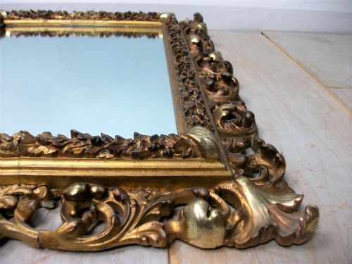 GORGEOUS SMALL FLORENTINE MIRROR FRAME - ADDITIONAL PHOTO 1