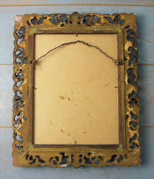 GORGEOUS SMALL FLORENTINE MIRROR FRAME - ADDITIONAL PHOTO 4