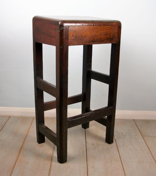 tall artist's wooden stool - CATEGORY: ANTIQUE STOOLS - DATED VICTORIAN
