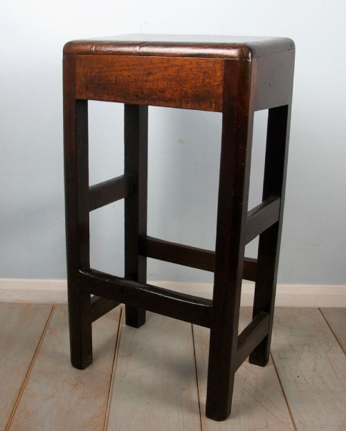 TALL ARTIST'S WOODEN STOOL - ADDITIONAL PHOTO 1