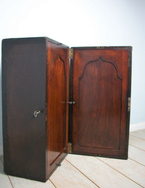 A 19TH CENTURY CAMPAIGN BOOKCASE - ADDITIONAL PHOTO 3