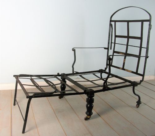 A CAMPAIGN METAMORPHIC ARMCHAIR DAYBED - ADDITIONAL PHOTO 2