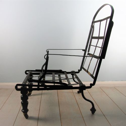 A CAMPAIGN METAMORPHIC ARMCHAIR DAYBED - ADDITIONAL PHOTO 8