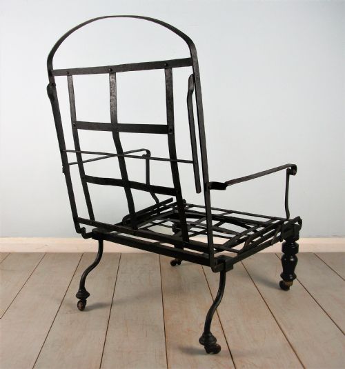 A CAMPAIGN METAMORPHIC ARMCHAIR DAYBED - ADDITIONAL PHOTO 12