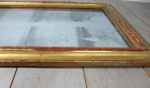 FRENCH GILTWOOD GILT OVER MANTLE ARCH TOP WALL MIRROR - ADDITIONAL PHOTO 4