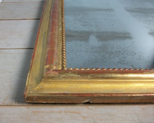FRENCH GILTWOOD GILT OVER MANTLE ARCH TOP WALL MIRROR - ADDITIONAL PHOTO 10