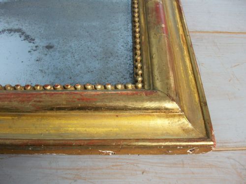FRENCH GILTWOOD GILT OVER MANTLE ARCH TOP WALL MIRROR - ADDITIONAL PHOTO 1