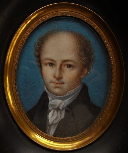 portrait miniature of a young man - CATEGORY: ANTIQUE ART - DATED 19TH CENTURY