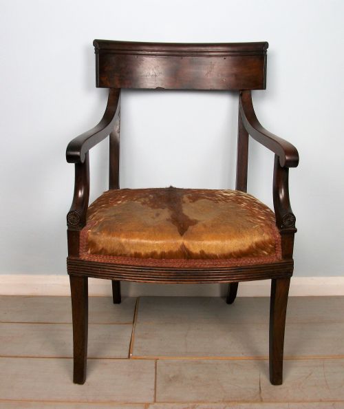 GEORGIAN MAHOGANY DESK OR ELBOW CHAIR - ADDITIONAL PHOTO 1