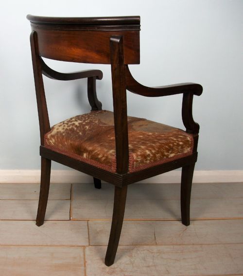 GEORGIAN MAHOGANY DESK OR ELBOW CHAIR - ADDITIONAL PHOTO 4
