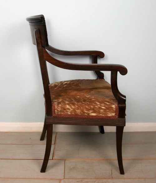 GEORGIAN MAHOGANY DESK OR ELBOW CHAIR - ADDITIONAL PHOTO 5