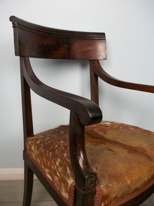 GEORGIAN MAHOGANY DESK OR ELBOW CHAIR - ADDITIONAL PHOTO 8