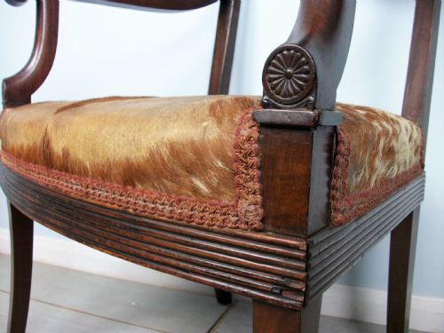 GEORGIAN MAHOGANY DESK OR ELBOW CHAIR - ADDITIONAL PHOTO 9