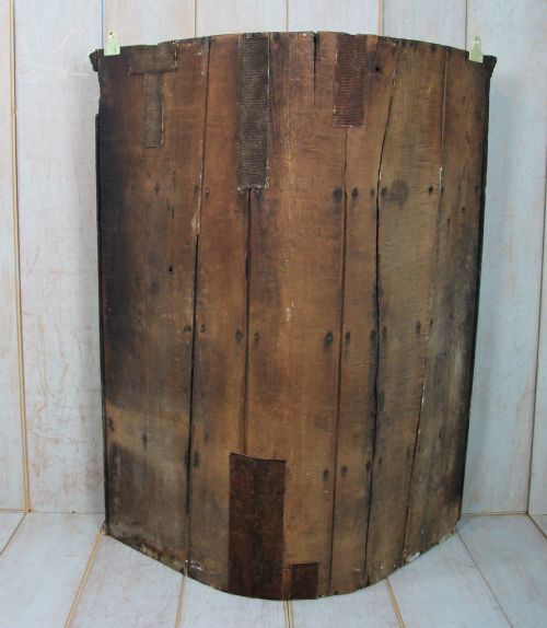 18TH C GEORGIAN OAK BARREL BACK CORNER CUPBOARD - ADDITIONAL PHOTO 6