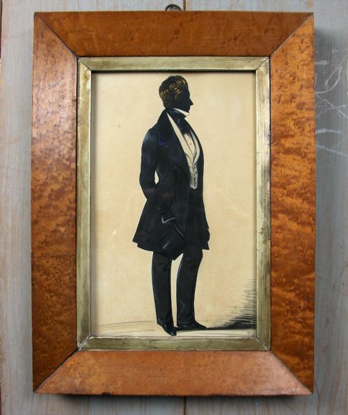 full length silhouette of a gentleman by f frith - CATEGORY: ANTIQUE ART - DATED 19TH CENTURY