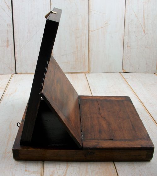GEORGIAN MAHOGANY CAMPAIGN TABLE BOX MIRROR - ADDITIONAL PHOTO 2