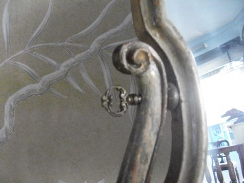 ITALIAN VENETIAN SWING PAINTED LADY'S DRESSING TOILET MIRROR - ADDITIONAL PHOTO 6