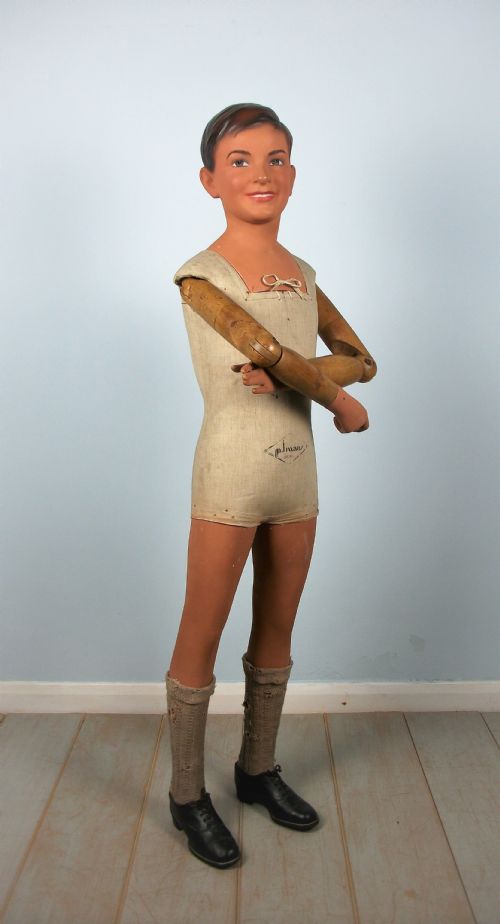early mannequin of a boy by p imans paris - CATEGORY: ANTIQUE MISCELLANEOUS - DATED 1920