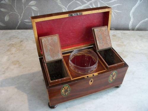 GEORGIAN MAHOGANY TEA CADDYCHEST - ADDITIONAL PHOTO 13