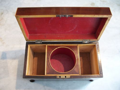 GEORGIAN MAHOGANY TEA CADDYCHEST - ADDITIONAL PHOTO 7
