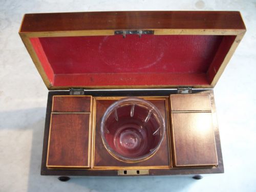 GEORGIAN MAHOGANY TEA CADDYCHEST - ADDITIONAL PHOTO 9