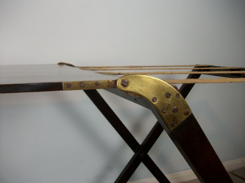 A LATE GEORGIAN MAHOGANY FOLDING CAMPAIGN TABLE - ADDITIONAL PHOTO 11