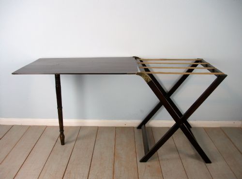 A LATE GEORGIAN MAHOGANY FOLDING CAMPAIGN TABLE - ADDITIONAL PHOTO 13
