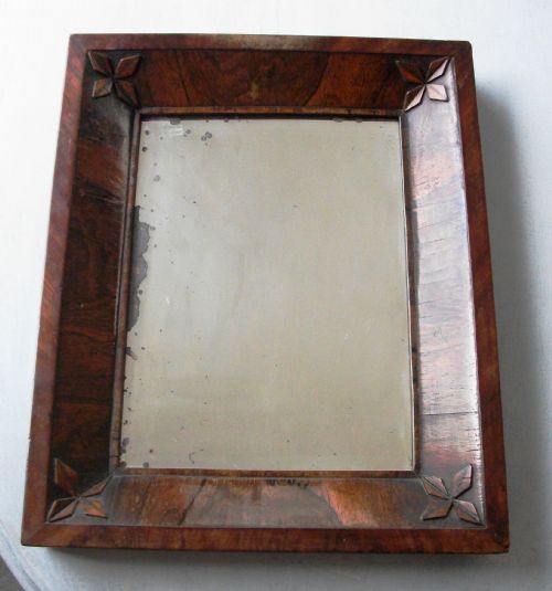 small rosewood mirror - CATEGORY: ANTIQUE MIRRORS - DATED 19TH CENTURY