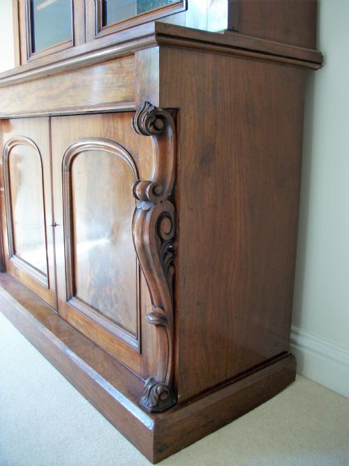 A SUPERB WILLIAM IV EARLY VICTORIAN MAHOGANY BOOKCASE - ADDITIONAL PHOTO 3