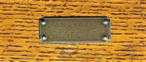ANTIQUE OAK TRAVELLING TRUNK CHEST BOX - ADDITIONAL PHOTO 7