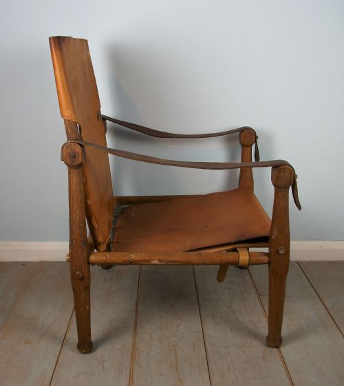 ENGLISH OAK MILITARY ROORKHEE CAMPAIGN CHAIR - ADDITIONAL PHOTO 1