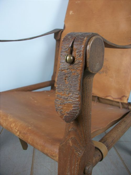 ENGLISH OAK MILITARY ROORKHEE CAMPAIGN CHAIR - ADDITIONAL PHOTO 10