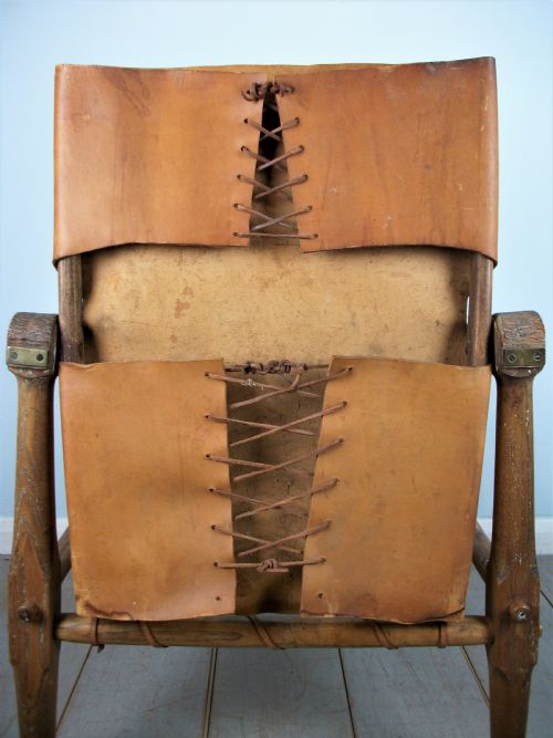 ENGLISH OAK MILITARY ROORKHEE CAMPAIGN CHAIR - ADDITIONAL PHOTO 15