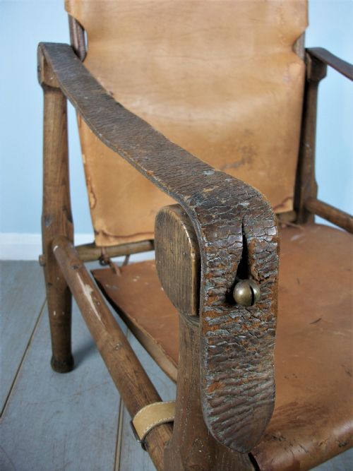 ENGLISH OAK MILITARY ROORKHEE CAMPAIGN CHAIR - ADDITIONAL PHOTO 16