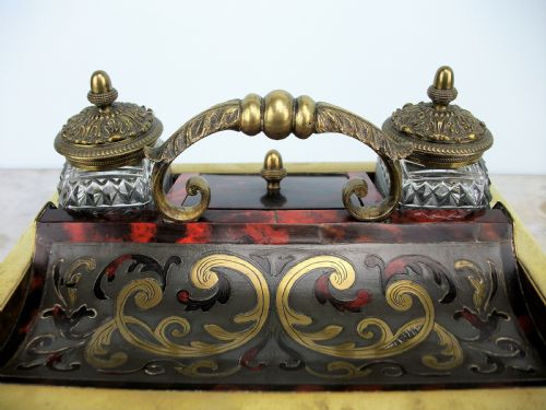 A LATE GEORGIAN EARLY REGENCY INKSTAND OF THE HIGHEST QUALITY - ADDITIONAL PHOTO 4
