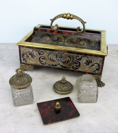A LATE GEORGIAN EARLY REGENCY INKSTAND OF THE HIGHEST QUALITY - ADDITIONAL PHOTO 12