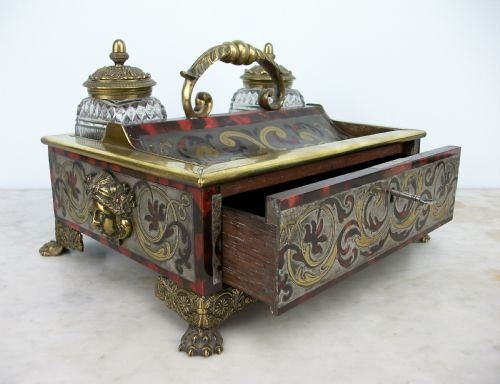 A LATE GEORGIAN EARLY REGENCY INKSTAND OF THE HIGHEST QUALITY - ADDITIONAL PHOTO 5