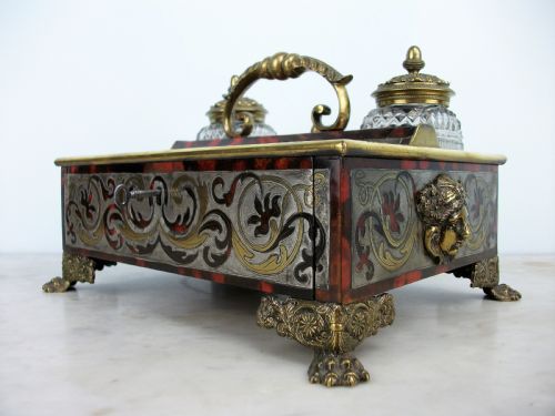 A LATE GEORGIAN EARLY REGENCY INKSTAND OF THE HIGHEST QUALITY - ADDITIONAL PHOTO 9