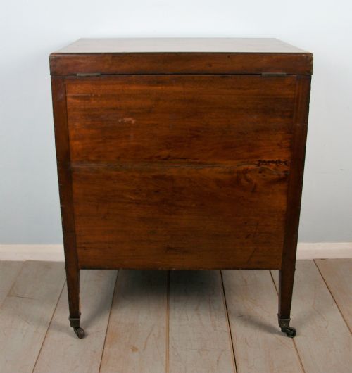 A GEORGIAN MAHOGANY CAMPAIGN MILITARY GENTLEMAN'S CHEST CHEST OF DRAWERS - ADDITIONAL PHOTO 4