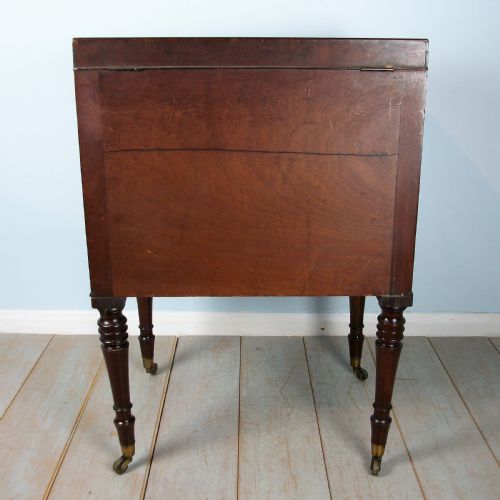 A LATE GEORGIAN OFFICER'S MILITARY CAMPAIGN DRESSING CHEST WRITING SLOPE - ADDITIONAL PHOTO 1