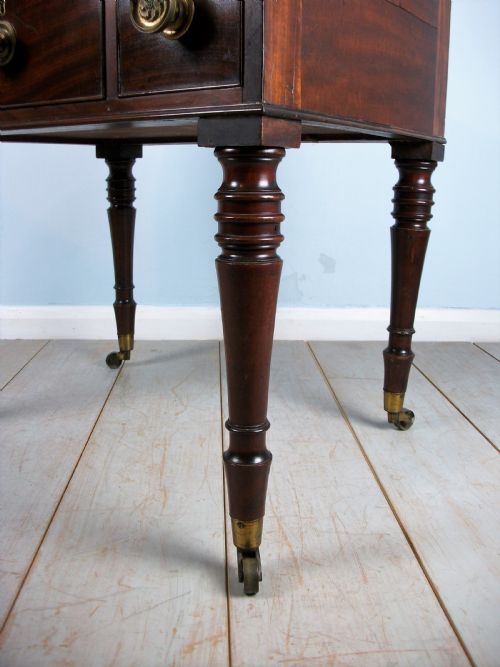 A LATE GEORGIAN OFFICER'S MILITARY CAMPAIGN DRESSING CHEST WRITING SLOPE - ADDITIONAL PHOTO 21